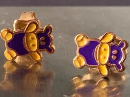Ohrenstecker Kind Nilpferd Violett
