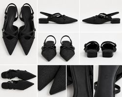Schuhe Slingpumps schwarz Grösse 40 neuwertig
