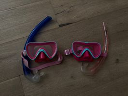 Lot de 2 masques de plongée et tubas Mares rose bleu