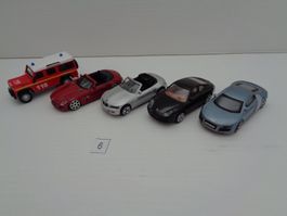 5 Modellauto Bburago – 4 x 1/43 + 1x 1/47