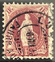 Sehr Seltene Stehende Helvetia Znr. 71Cc.1.28 mit Attest !!!
