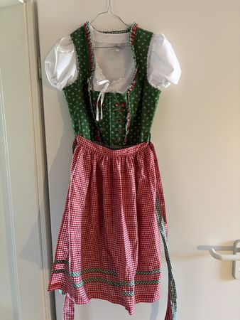 Dirndl-Kleid mit Bluse und Schürze Grösse 36