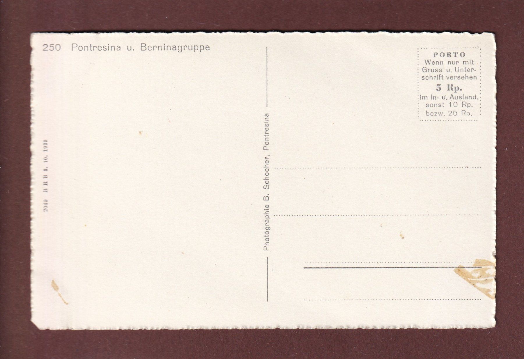 Cartoline postali: PONTRESINA - Berninagruppe – Usato da Pully venduto da nicecards 1