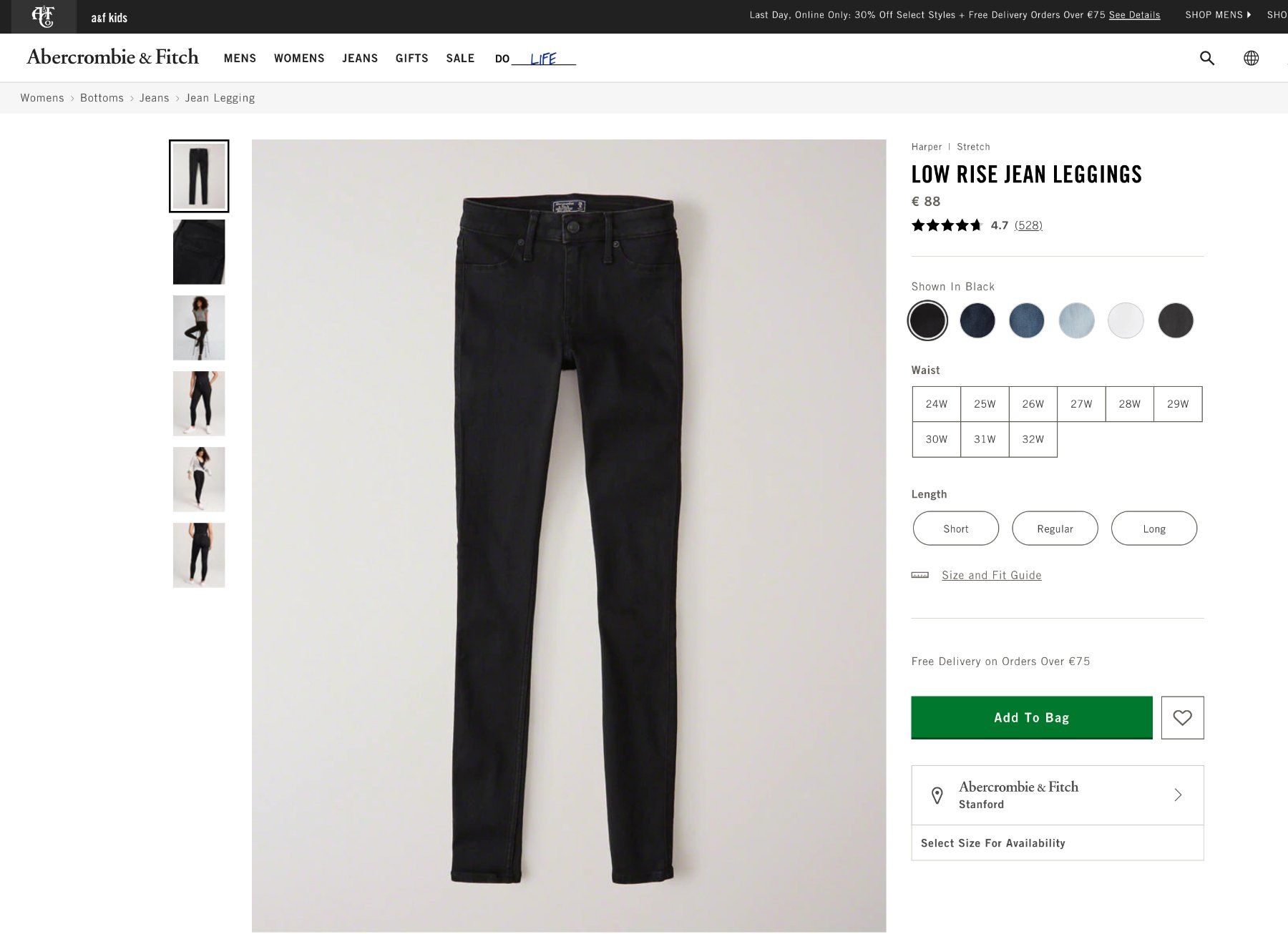 Abercrombie Jeans: Abercrombie & Fitch jean legging 27R – Nuovo (secondo la descrizione) da Adliswil venduto da fashionholic 8