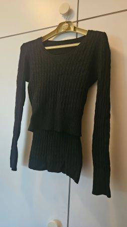 Completo gonna-maglia nero misto viscosa tg.M