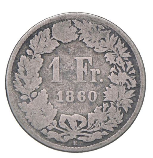 Tutti le monete: 1 Fr. 1860 S, sitzende Helvetia – Usato da Niederlenz venduto da Angi_e 1