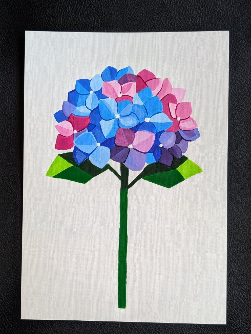 Gemälde: Hand Painted Hydrangea painting – New – Neu und originalverpackt aus Winterthur von LaVieColor 5