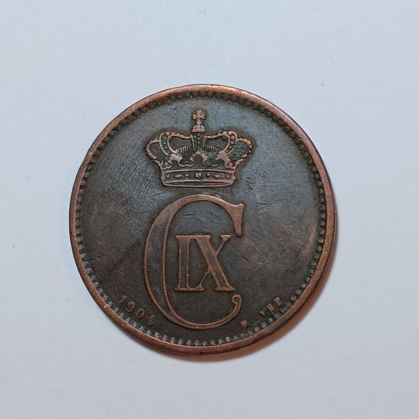 Alle Münzen: 5 Öre 1904 Dänemark – Gebraucht aus Pfäffikon ZH von Welt_Muenzen 1