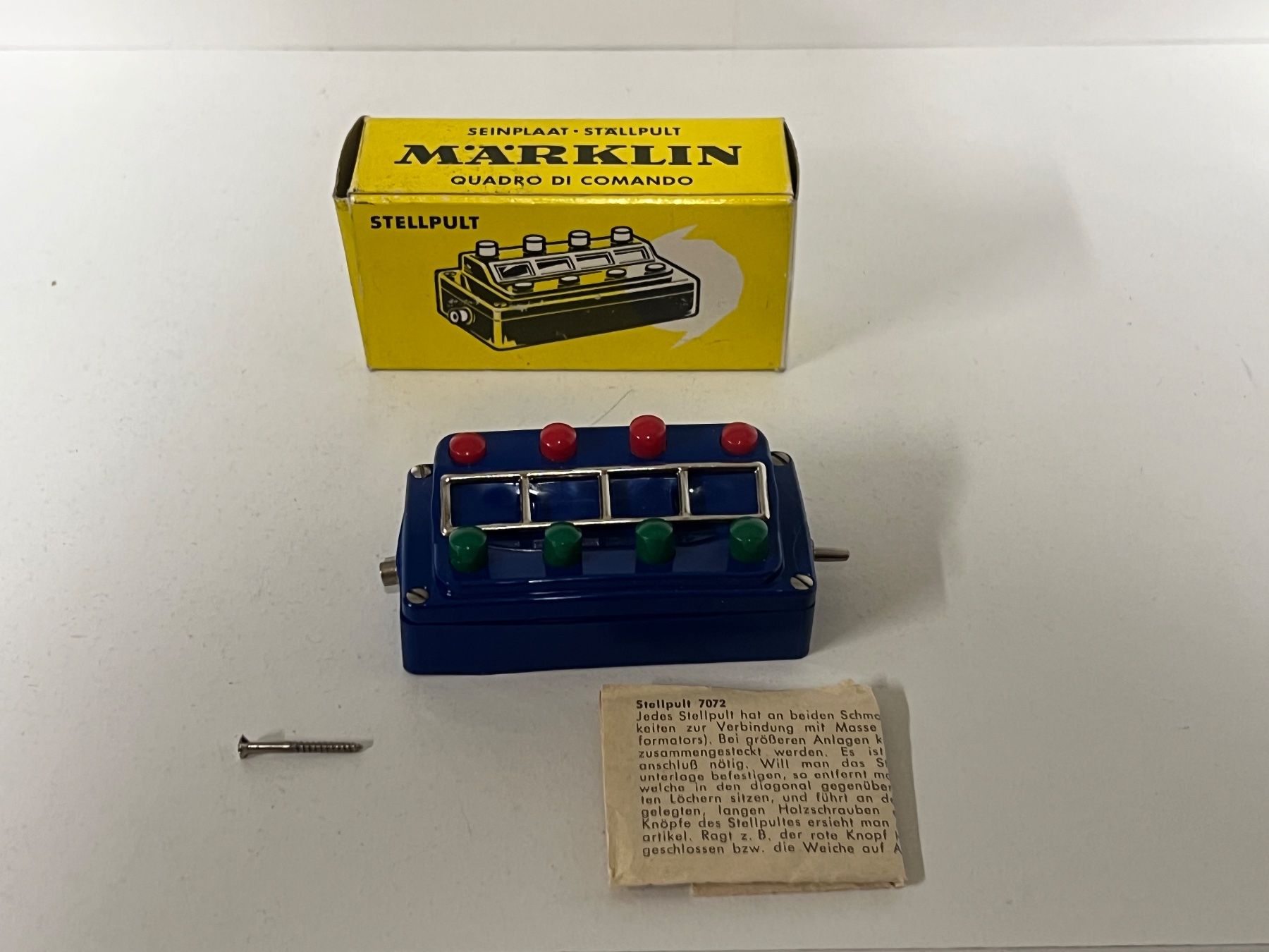 Märklin Modellini di ferrovie: Märklin 7072  H0 Stellpult – Nuovo e nell'imballaggio originale da Geroldswil venduto da TopTrain54