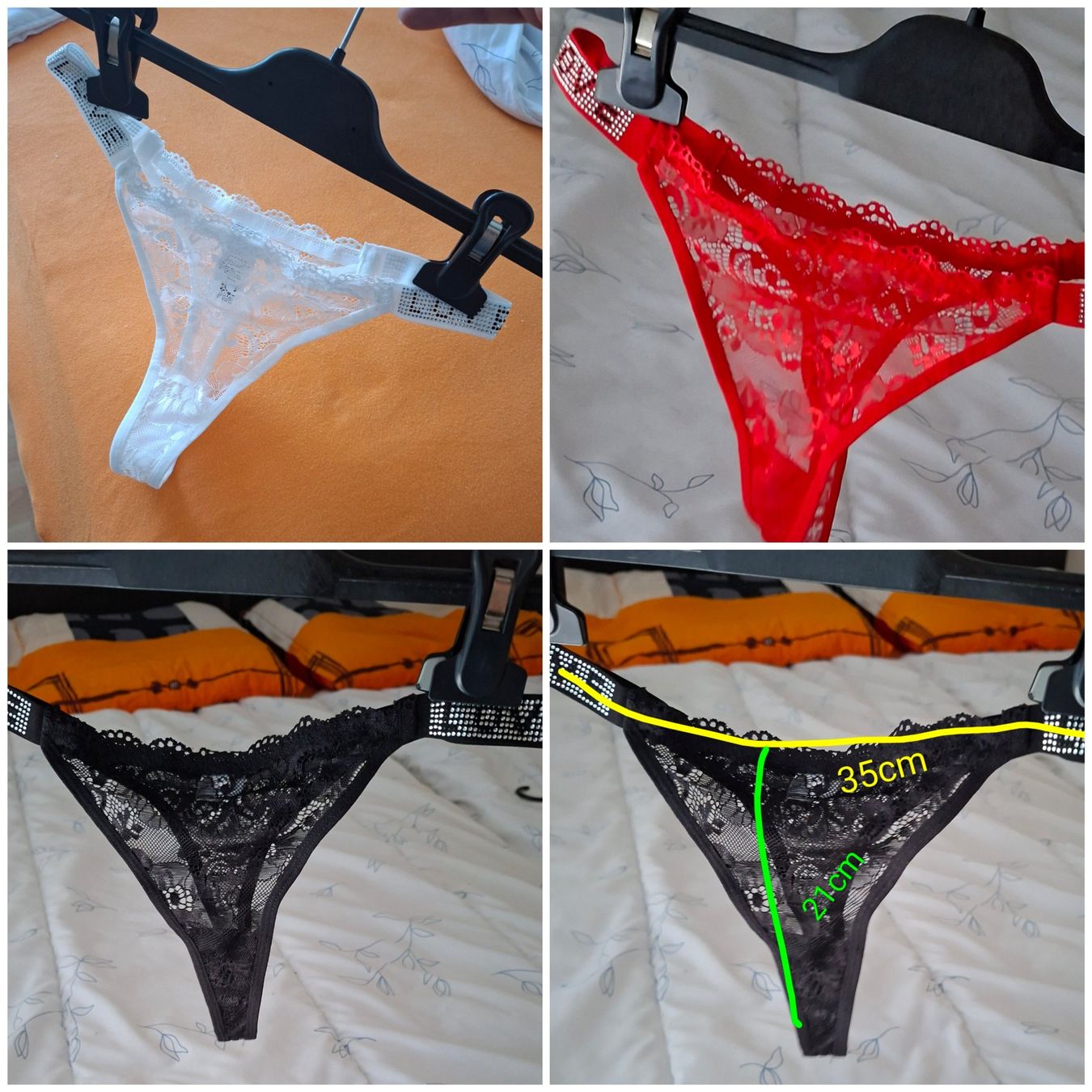 Altra biancheria intima: 3 schöne Spitzen Tanga gr L – Nuovo (secondo la descrizione) da Reinach AG venduto da nicki024