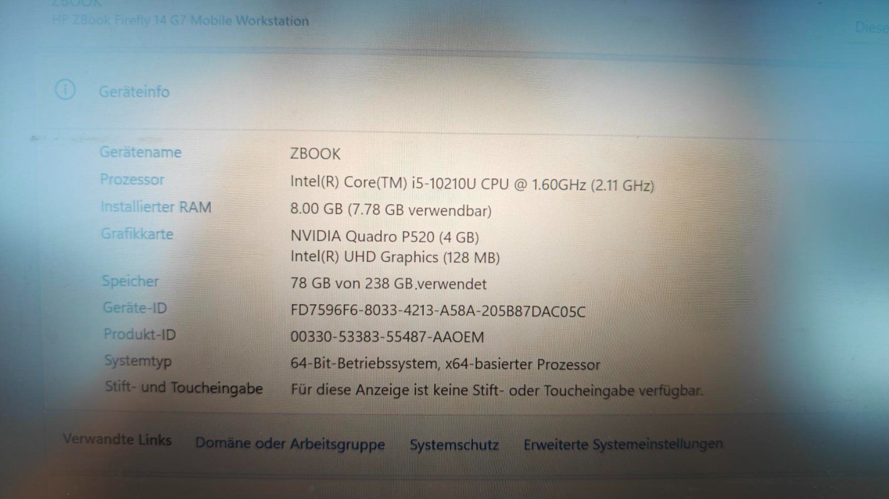Hewlett Packard Notebook: HP ZBook Firefly 14 G7 – Usato da Oetwil a.d. Limmat venduto da deb_sv2k 5