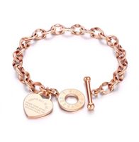 ARMBAND TITAN EDELSTAHL DAMEN ROSE GOLD HOCHGLANZ CA 16 CM