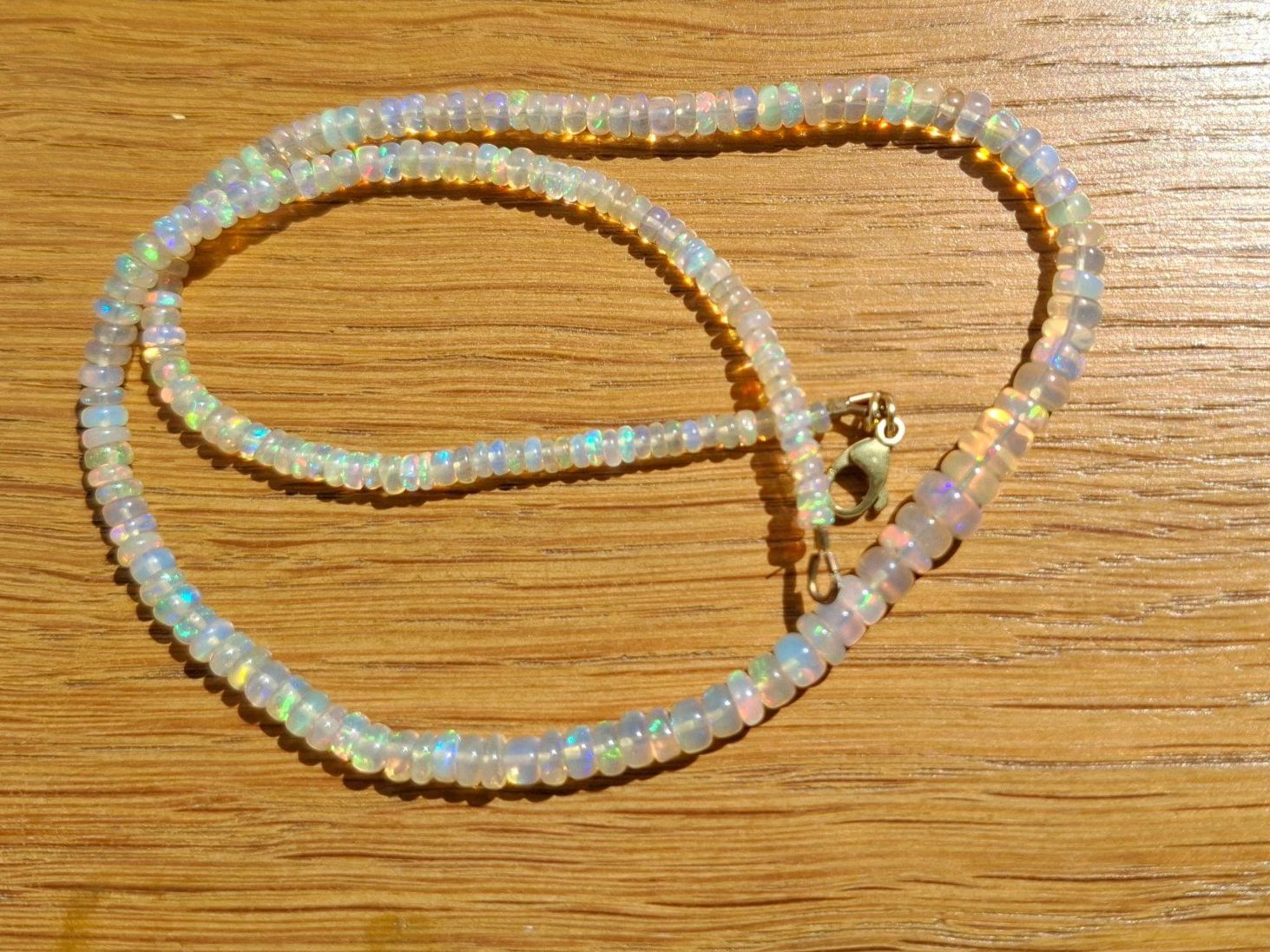 Ketten: Opalkette, Äthiopischer Opal – Neu (gemäss Beschreibung) aus Dulliken von Champolion 1