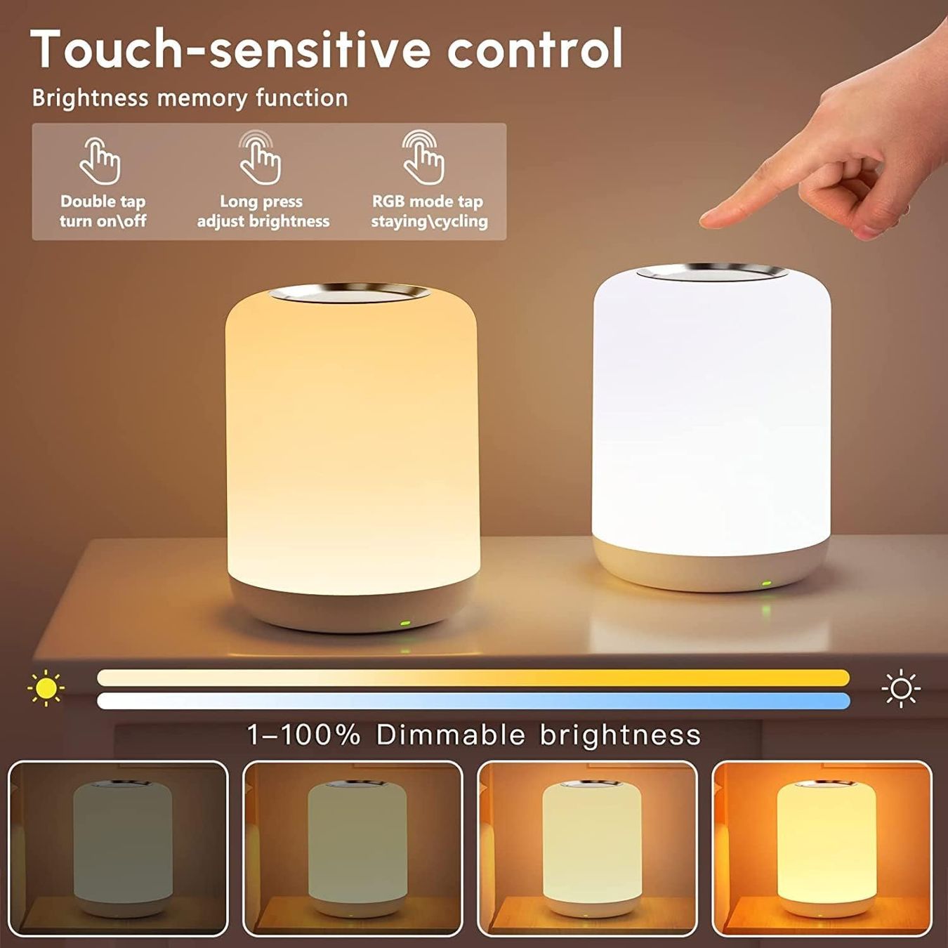 Lampade: Nachttischlampe Touch Dimmbar – Nuovo e nell'imballaggio originale da Nuglar venduto da SaleRitter