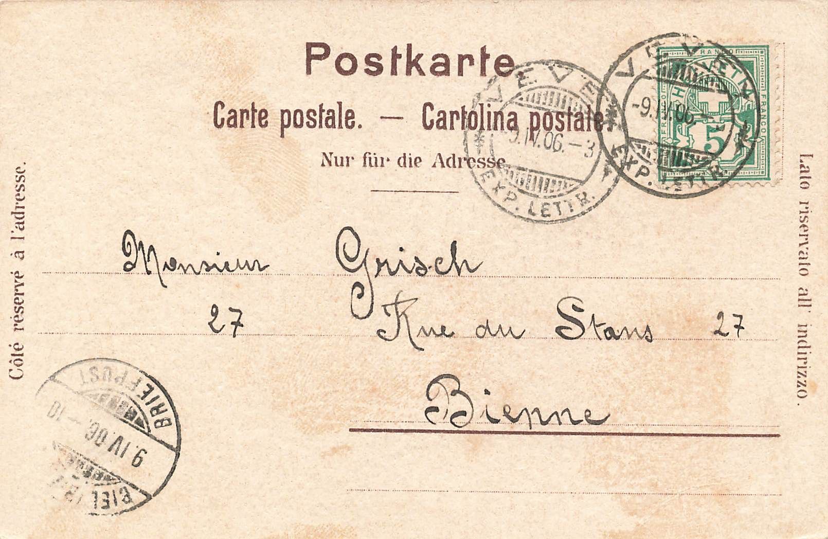 Ansichtskarten: Vevey – Gebraucht aus Biasca von Blenio71 1