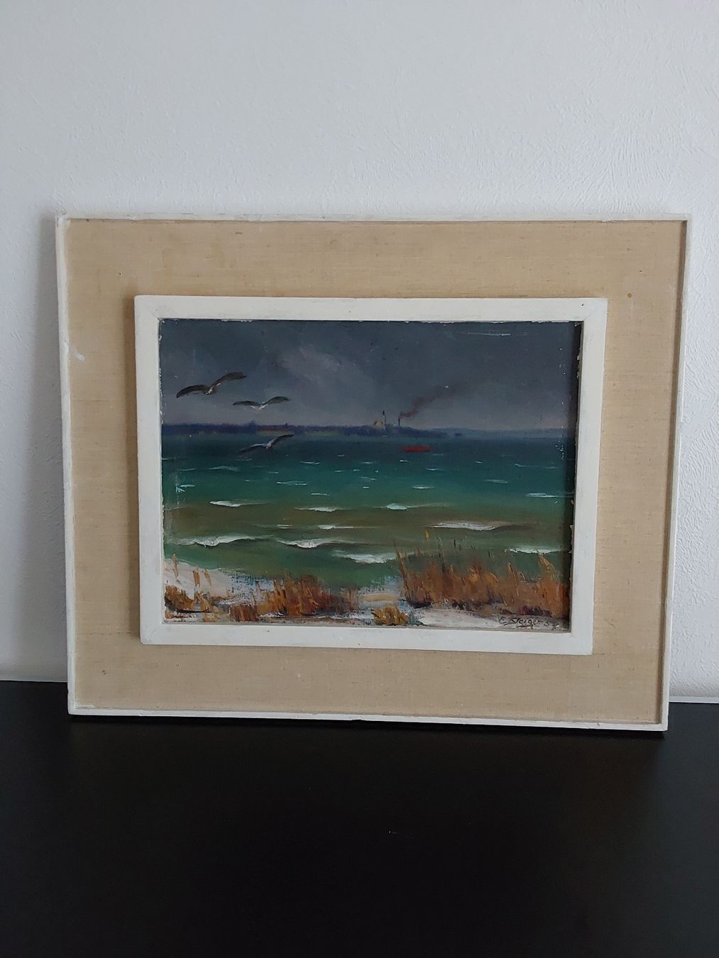 Dipinti: Emil Steiger. Original Oelbild. Blick nach Romanshorn. – Usato da Steinach venduto da Chilli1957