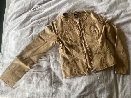 pimkle LEDERJACKE/JACKE GR.S/36 mocca/beige/braun mega