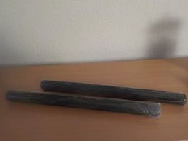 Stabkerzen 2 St., Höhe 40cm, Dunkelgrau