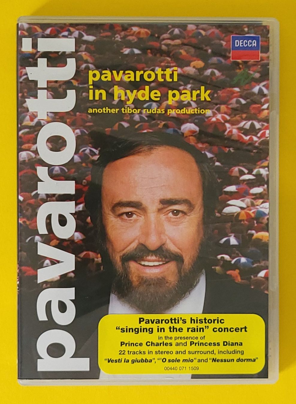 Tutti i DVDs: DVD - PAVAROTTI in Hyde Park (DECCA) – Usato da Pully venduto da Stewoui