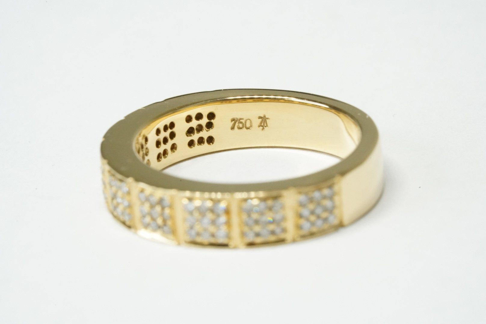 Ringe: 18k Gelbgold Fingerring mit Diamanten – Gebraucht aus Bülach von Re-Jewelled 4