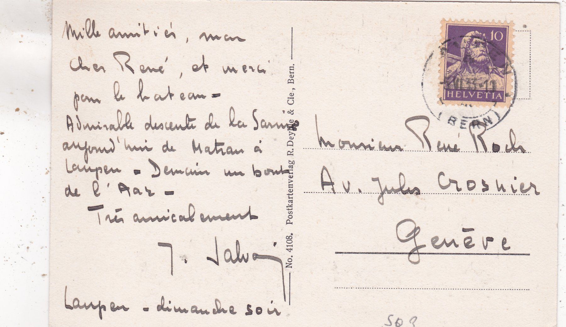 Cartoline postali: Schloss Laupen 1933 – Usato da Herisau venduto da Lisegrat2008 1