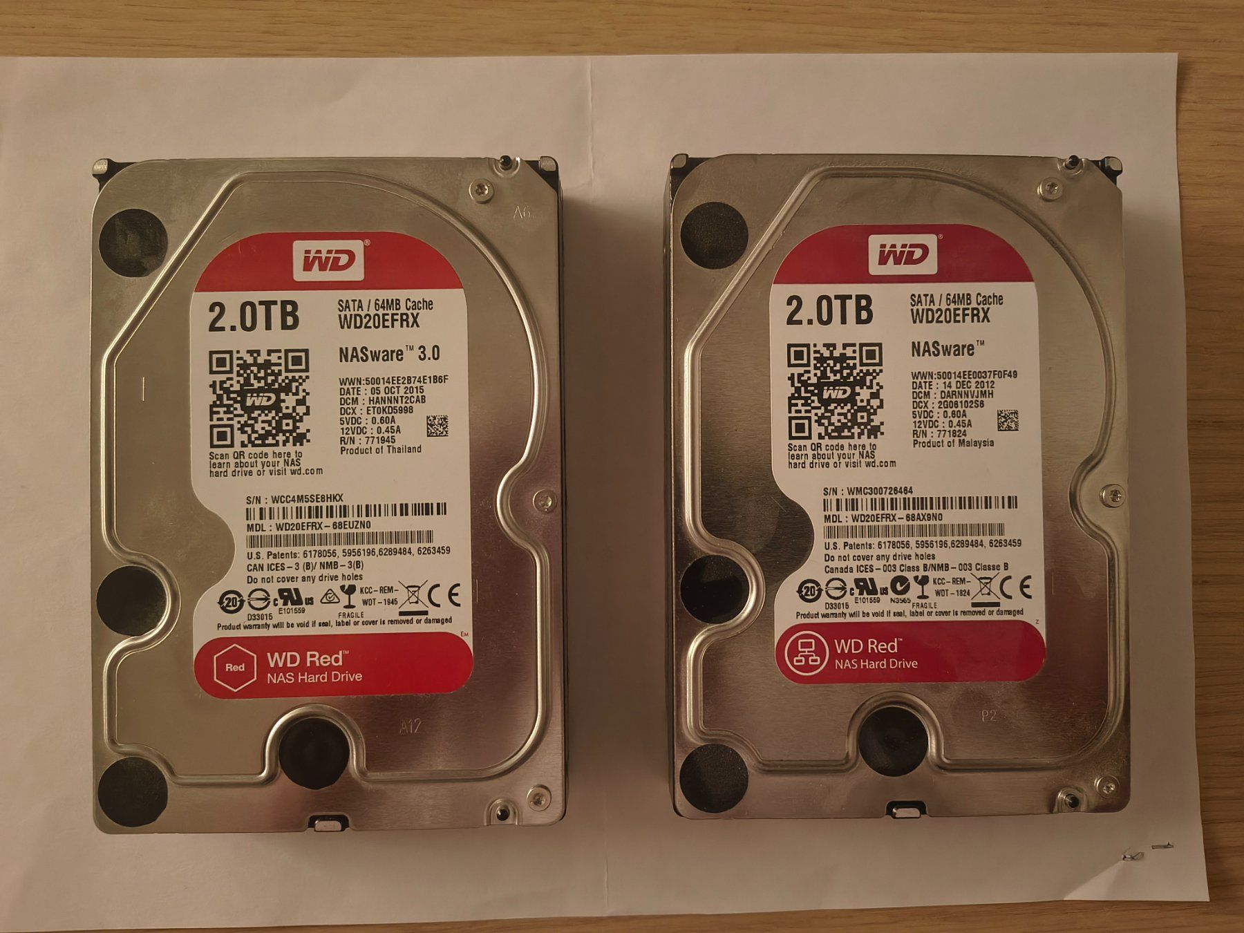 Western Digital Disques durs: 3x WD Red 2TB HDD (Set) – D'occasion à Dietikon par rmo111