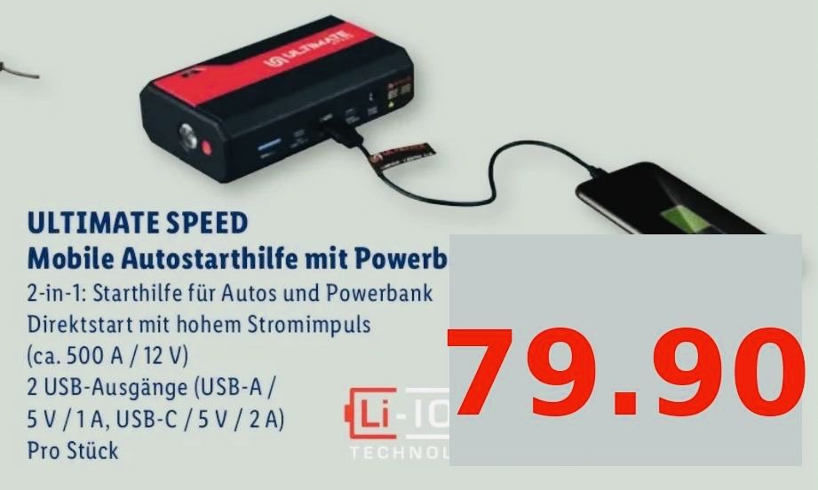 Caricabatterie: Mobile Autostarthilfe mit Powerbank 🔋 – Nuovo e nell'imballaggio originale da Dietikon venduto da M.Koluman 1