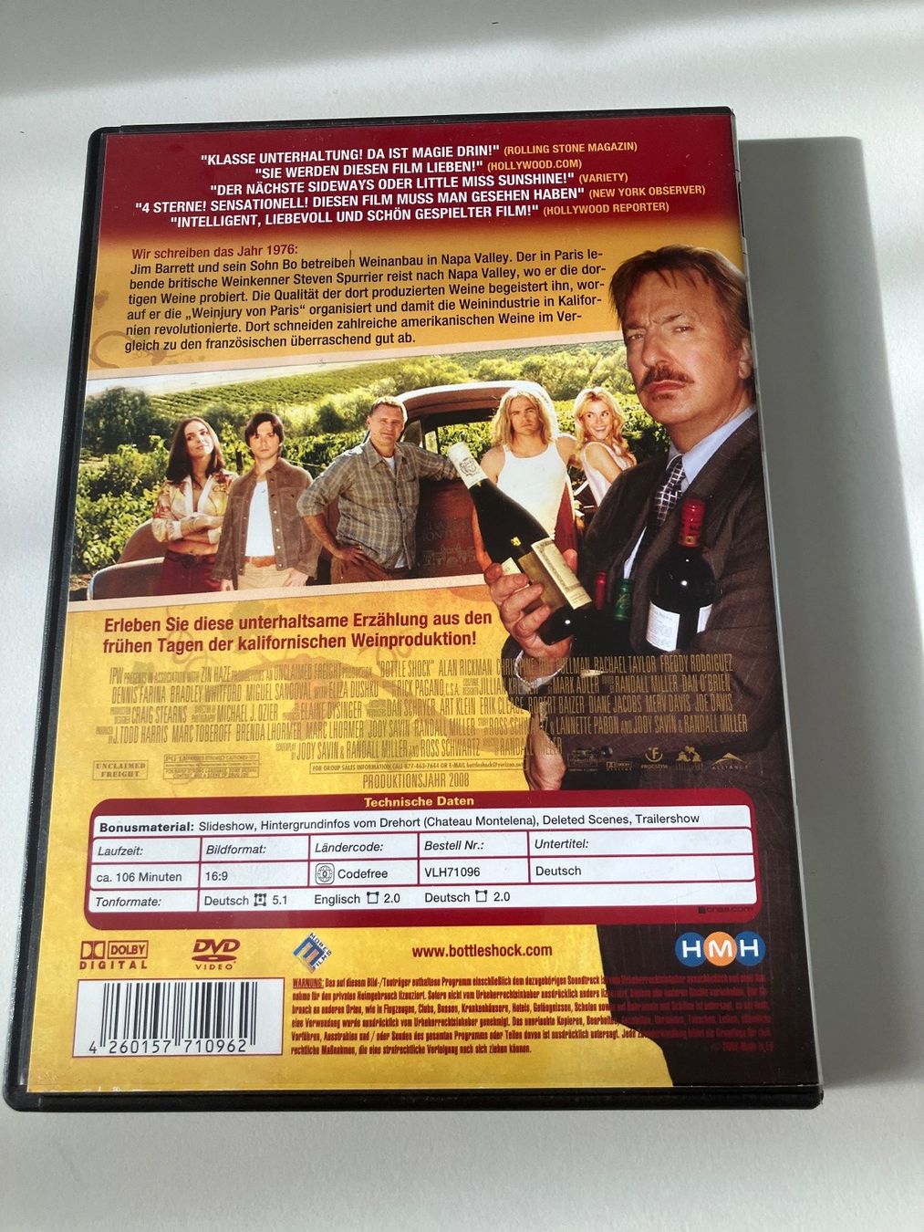 Alle DVDs: Bottle Shock (DVD) Rickman, Pine, Pullmann – Gebraucht aus Arbon von HelFer01 1