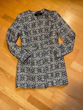 Vero Moda dünne Jacke / langer Blazer, Gr. XS, Schwarz/Weiss