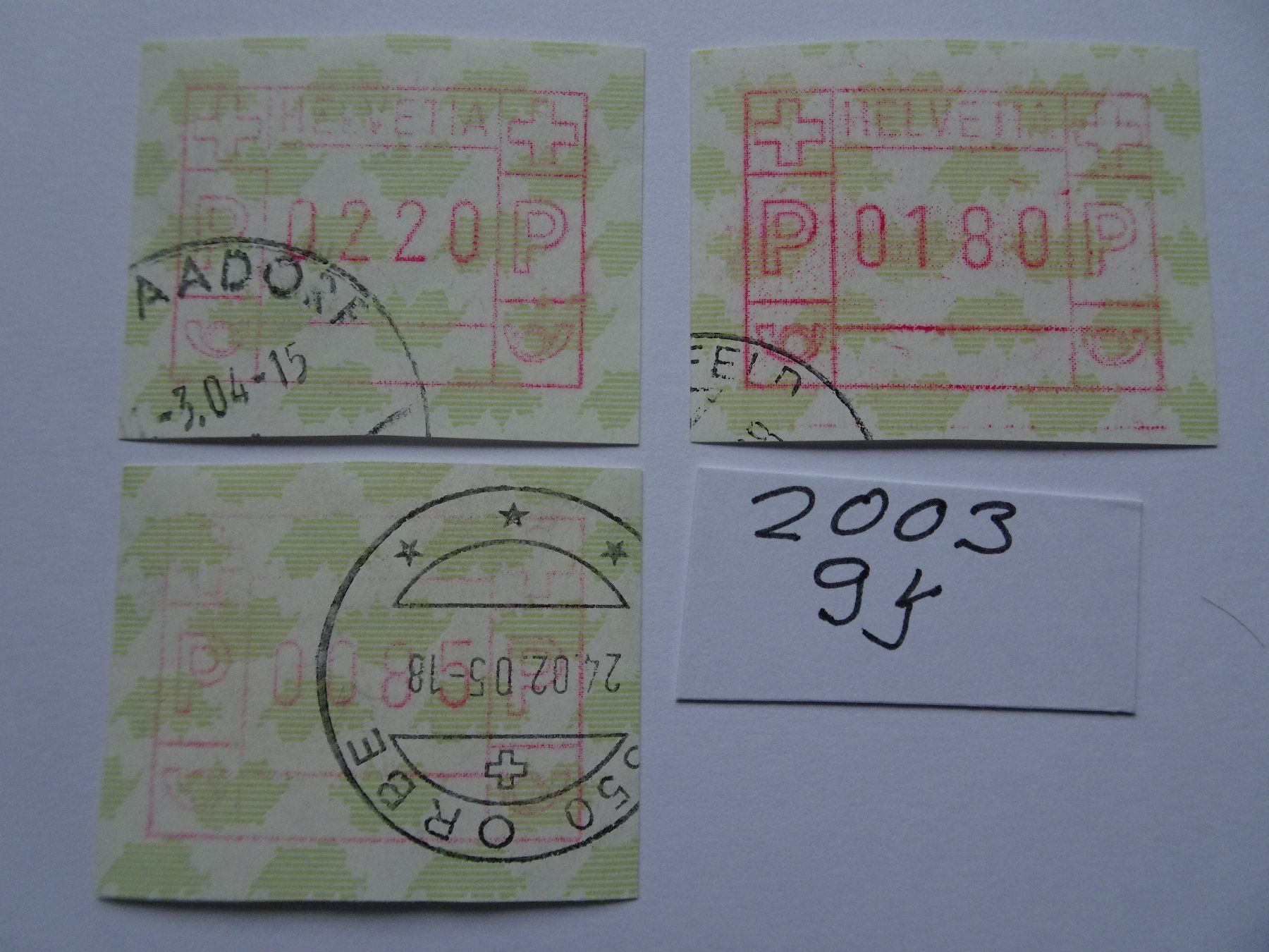 Tous les timbres: ATM-Typ 9y – D'occasion à Aadorf par Chnorli-Furz