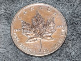 Maple Leaf Silber Münze 5 Dollars Canada 2007