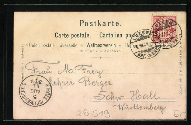 Cartoline postali: C. Steinmann Nr. 2078: Rigi-Staffel, Tot – Usato da Berlin venduto da bartko-reher 1