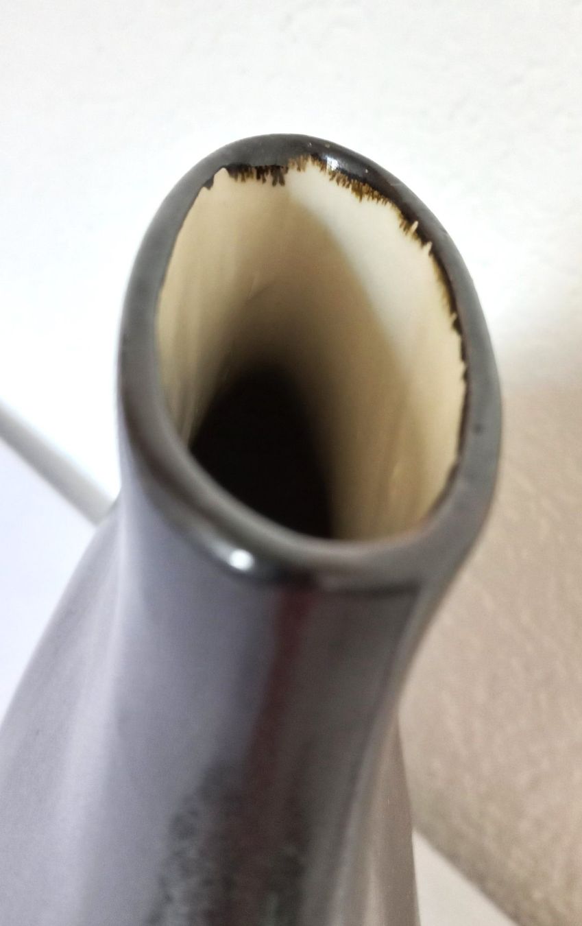 Vasi & Recipienti: Schwarze handbemalte Keramikvase, Thailand – Usato da Bévilard venduto da Orscha 7