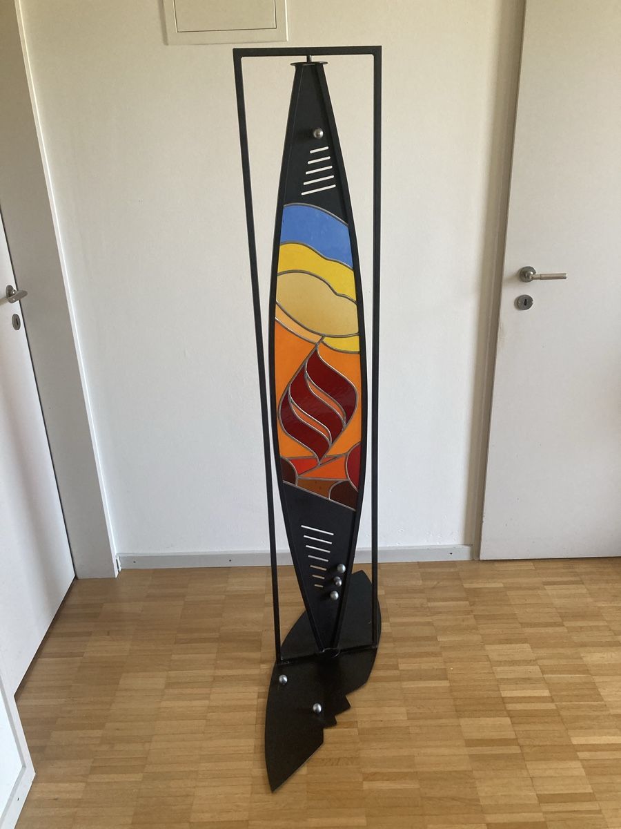 Skulpturen & Statuen: Glaskunst/Bleiverglasung Höhe 164 cm – Gebraucht aus Zwingen von Kult2000