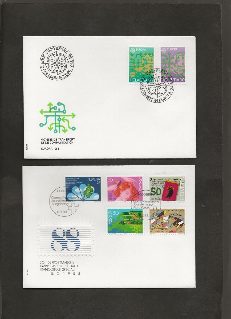 Tutti i francobolli: Schweiz 16 FDC 1983 bis 1988 – Usato da Au ZH venduto da xelagreb01 2