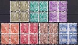 1934 Landschaftsbilder Viererblock-Serie ** Kat: 640.-