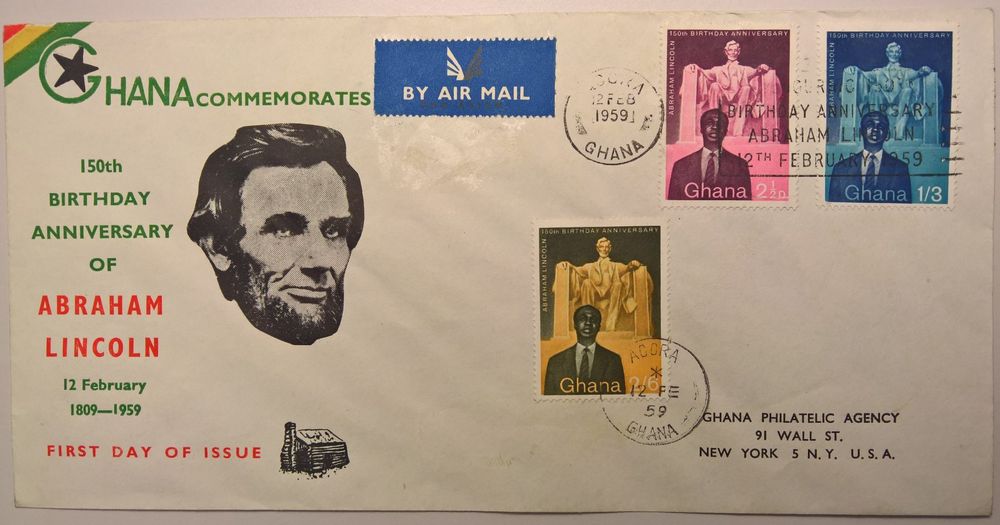 Ghana 1959 150th Birthday anniversary of Abraham Lincolin (Gebraucht ...