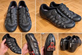 Scott-Radschuhe mit BOA-Drehverschluss und Carbonsohle, 43.5