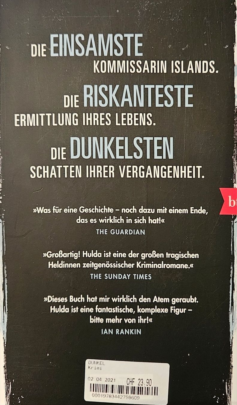 Libri: Ragnar Jonasson - Dunkel – Usato da Hinwil venduto da brucha01 1