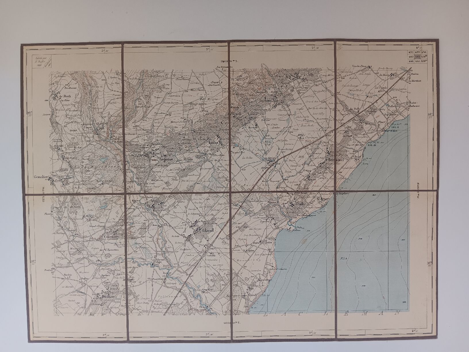 Cartine & Atlanti: Topographic Map Set Federal Bureau 1895 Revised  – Usato da Versoix venduto da lpid69 6