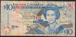 Eastern Caribbean Staates 10 Dollars 2008