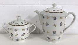 Limoges France Porzellan – Kaffeekanne & Zuckerdose