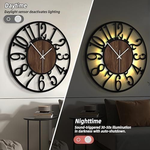 Orologi da terra & Orologi da parete: LED Wanduhr 50cm leise – Nuovo e nell'imballaggio originale da Hundwil venduto da pak_7zvn 5