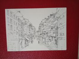 AK Kunst Faltkarte Thun Hauptgasse