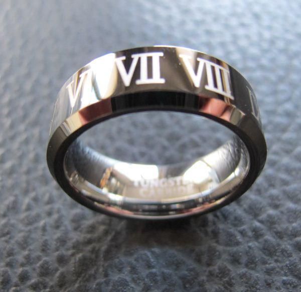 Anelli: Echter Tungsten Carbide Wolfram Ring 9 – Nuovo (secondo la descrizione) da Schwanden GL venduto da UHRKNALL 2