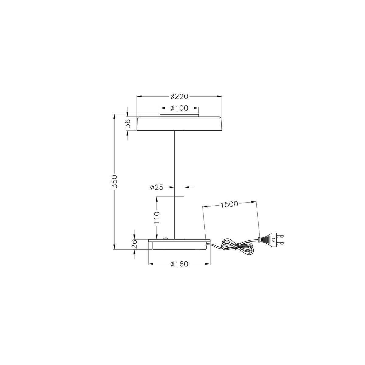 Lampade: LED Tischleuchte, Schwarz, 35 cm Höhe – Nuovo (secondo la descrizione) da Kreuzlingen venduto da Smart-Light 5