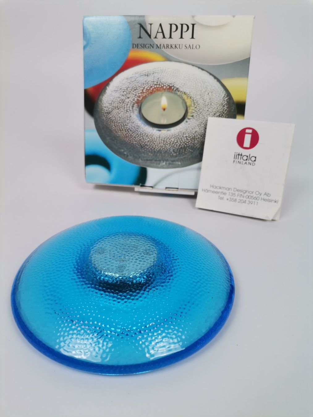 Iittala Alle Dekorationen: IITTALA Nappi Teelicht blau – Neu (gemäss Beschreibung) aus Schaffhausen von Restwert_SH 6