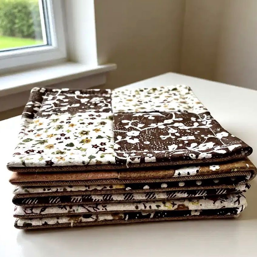 Sottobicchieri: Stoff-Tee-Untersetzer 6 Stück Set - Patchwork Design - Neu! – Nuovo e nell'imballaggio originale da Vals venduto da ABA-Atelier 4