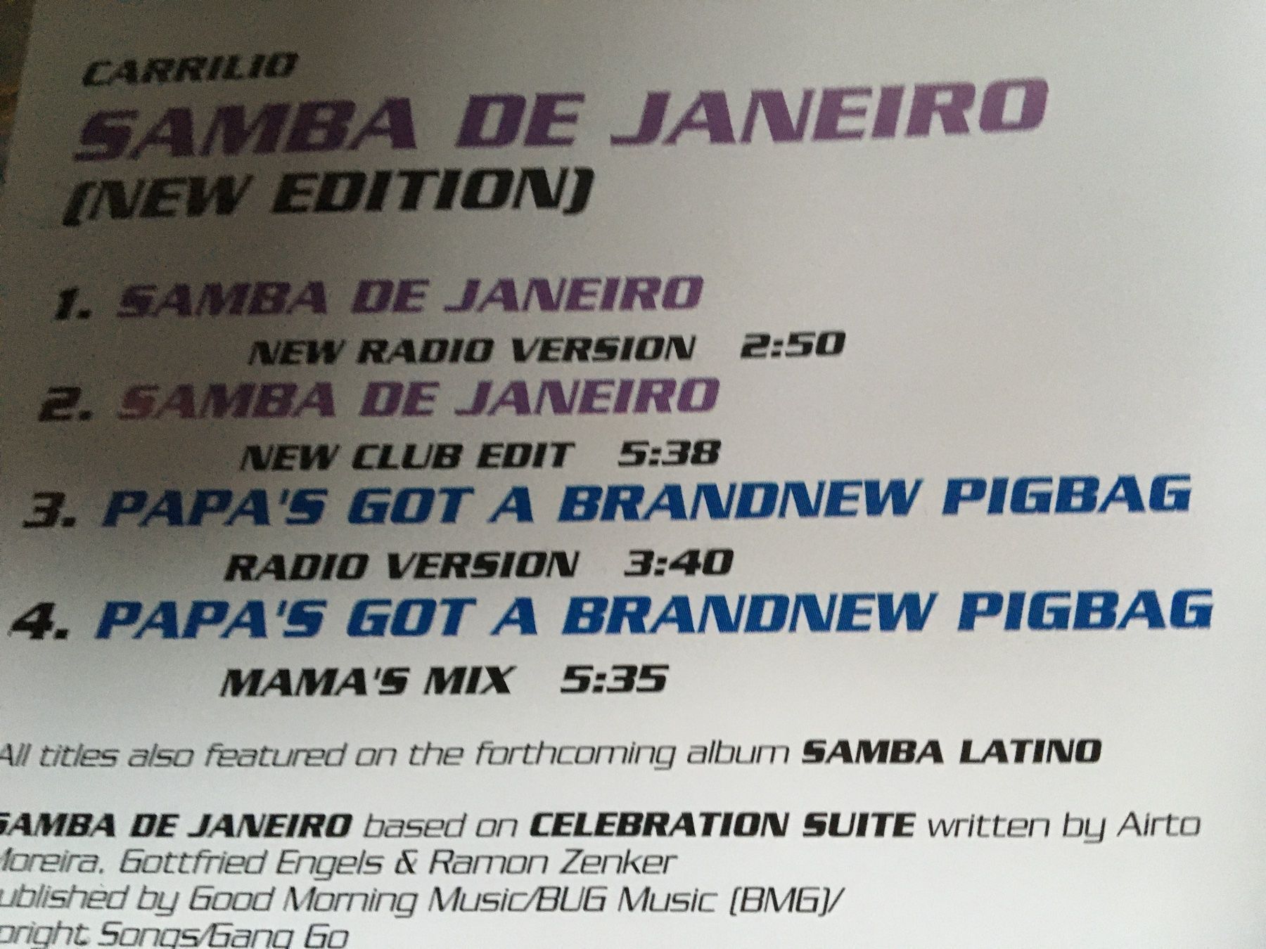 CDs: Samba De Janeiro – Gebraucht aus Arth von Vrecam51 1