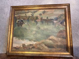 Gemälde Peinture A ROUILLER 1901-1977 Areuse?